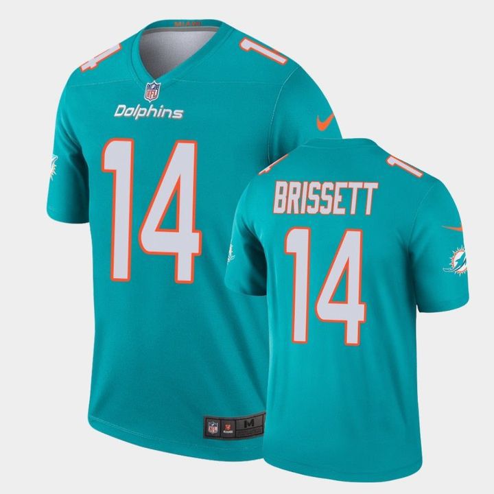 Men Miami Dolphins #14 Jacoby Brissett Nike Green Legend NFL Jersey->miami dolphins->NFL Jersey